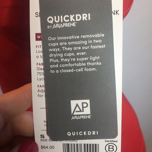 Athleta Small Side Scrunch Swim Tank Red - Picture 9 of 10